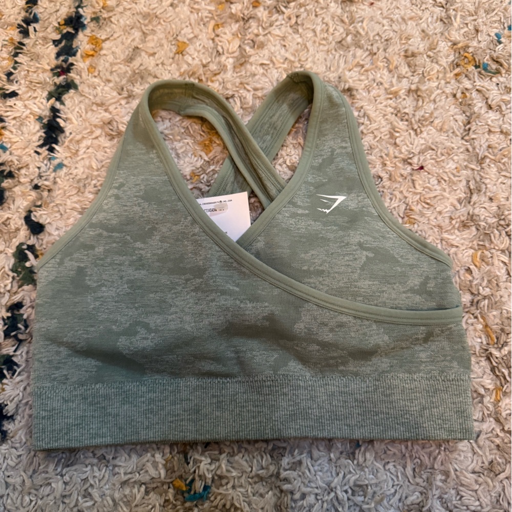 Gymshark Olive Camo Sports Bra